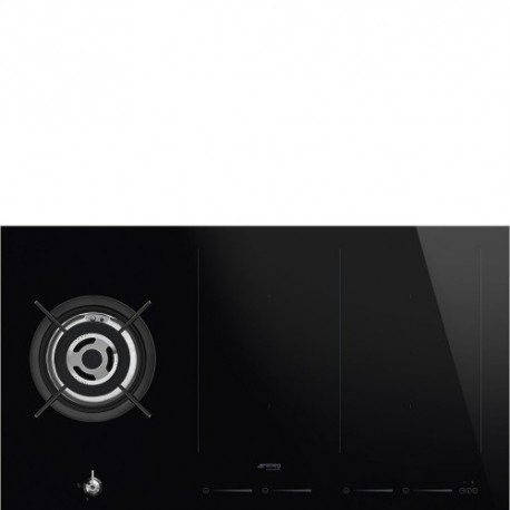 Placa a gás e indução Smeg PM3912WLD