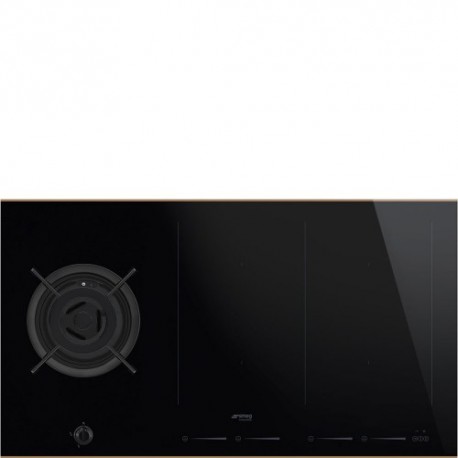 Placa a gás e indução Smeg PM6912WLDR
