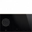 Placa a gás e indução Smeg PM6912WLDR