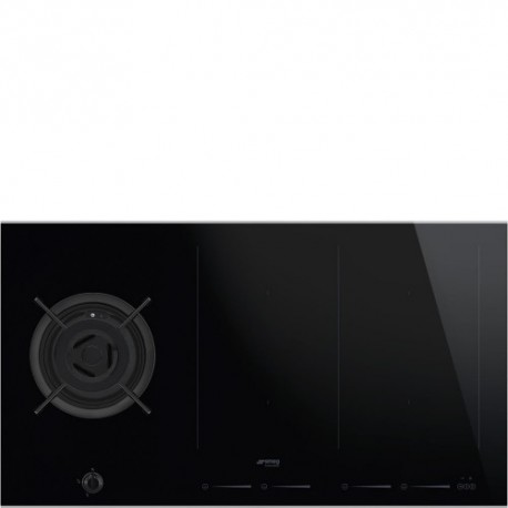 Placa a gás e indução Smeg PM6912WLDX
