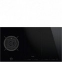 Placa a gás e indução Smeg PM6912WLDX