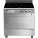 Fogão com placa de indução Smeg SCD90IMX9