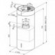 Chaminé de ilha Smeg KIR37XE